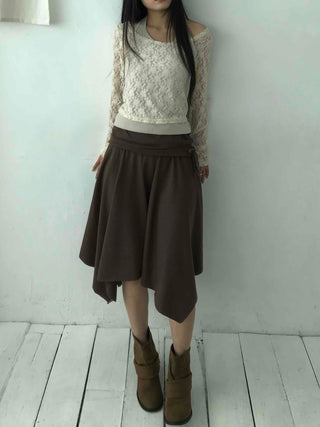 All-Day Loose Fit Semi-Flare Midi Skirt