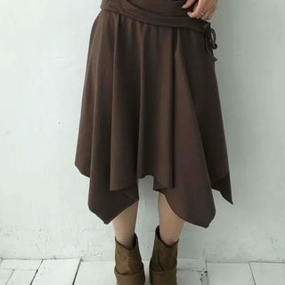 All-Day Loose Fit Semi-Flare Midi Skirt