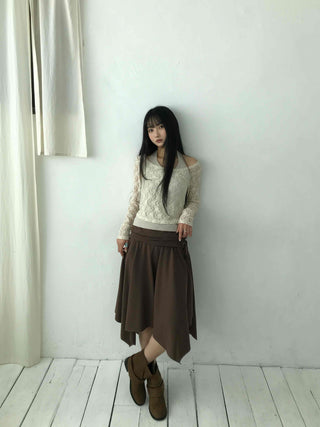 All-Day Loose Fit Semi-Flare Midi Skirt