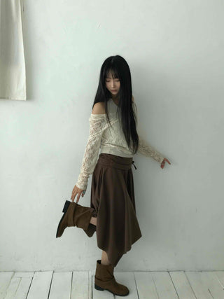 All-Day Loose Fit Semi-Flare Midi Skirt