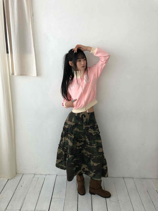Silky satin loose-fit raglan cropped zip-up