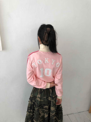 Silky satin loose-fit raglan cropped zip-up