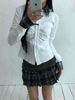 Soft Slim Round Cropped Long Sleeve T-shirt