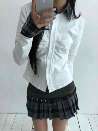 Soft Slim Round Cropped Long Sleeve T-shirt