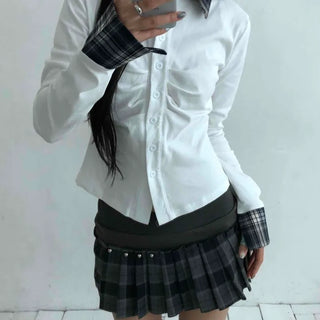 Soft Slim Round Cropped Long Sleeve T-shirt