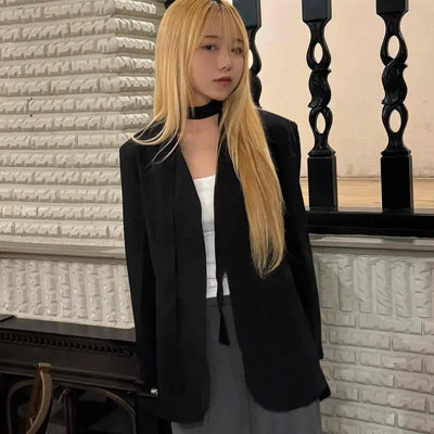 City Chic One-Button Oversized Semi-Long Jacket