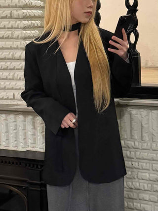 City Chic One-Button Oversized Semi-Long Jacket