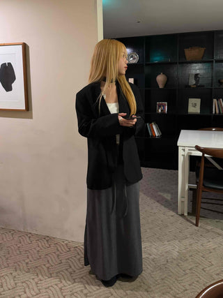 City Chic One-Button Oversized Semi-Long Jacket