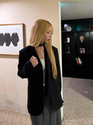 City Chic One-Button Oversized Semi-Long Jacket