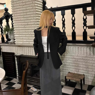 City Chic One-Button Oversized Semi-Long Jacket