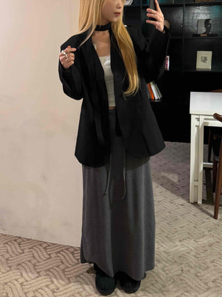 City Chic One-Button Oversized Semi-Long Jacket