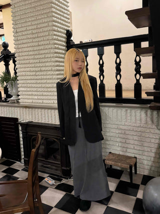 City Chic One-Button Oversized Semi-Long Jacket