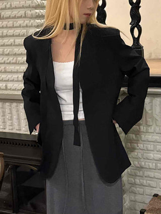 City Chic One-Button Oversized Semi-Long Jacket