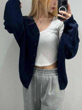 College Big Size Boxy Loose Fit Knit Cardigan