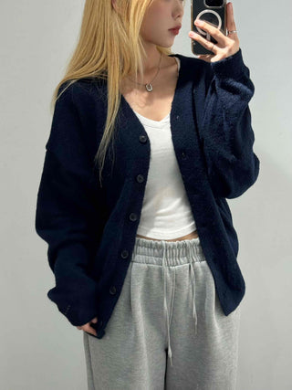 College Big Size Boxy Loose Fit Knit Cardigan