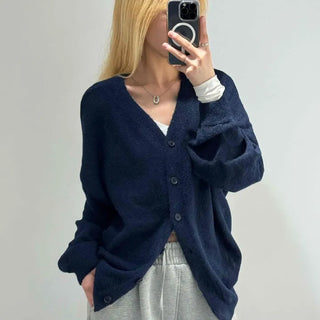 College Big Size Boxy Loose Fit Knit Cardigan