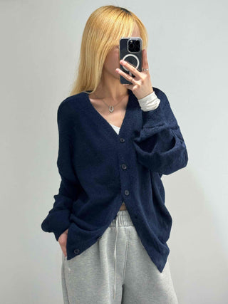 College Big Size Boxy Loose Fit Knit Cardigan