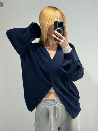 College Big Size Boxy Loose Fit Knit Cardigan