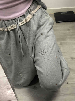 Comfortable Loose Fit Elastic Waist Wide Jogger Pants