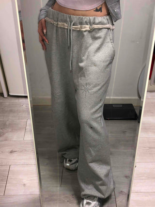 Comfortable Loose Fit Elastic Waist Wide Jogger Pants