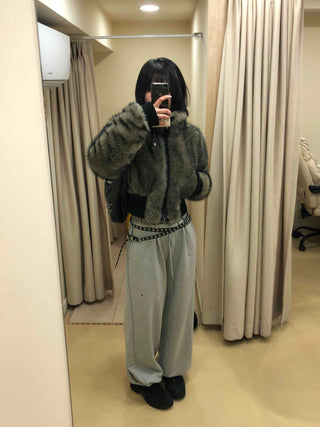 Comfortable Loose Fit Elastic Waist Wide Jogger Pants