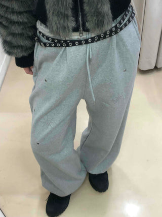 Comfortable Loose Fit Elastic Waist Wide Jogger Pants