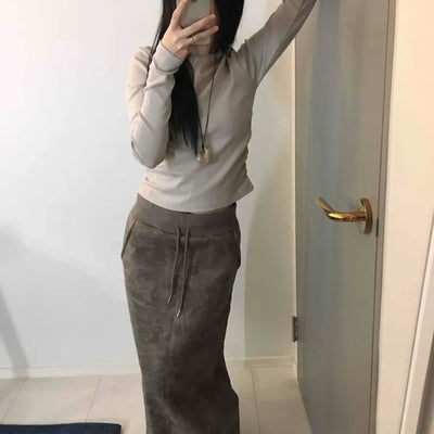 Soft Two-Tone Colorblock Loose Fit Long-Sleeve Hoodie