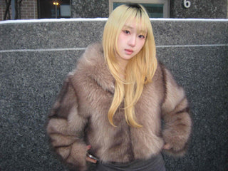 Wild Bold Shoulder Layered Crop Fur Jacket