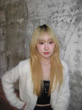 Fluffy Fuzzy Crop Open Angora Cardigan
