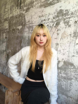 Fluffy Fuzzy Crop Open Angora Cardigan
