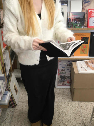 Modern Ribbed Pencil Knit Long Skirt