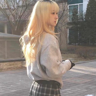 String Tape Point Zip-Up Crop Knit Cardigan