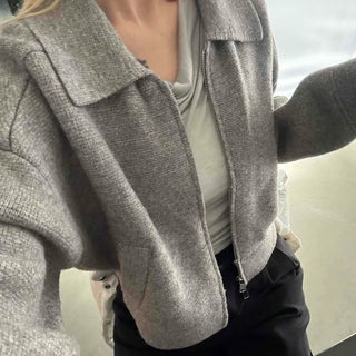 Big Collar Wool Blend Oversized Double Button Jacket