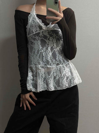 Gothic layered corset strap tulle base top dress