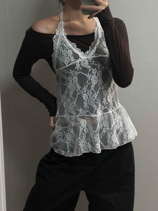 Gothic layered corset strap tulle base top dress