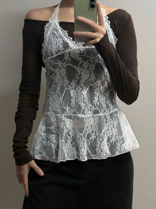 Gothic layered corset strap tulle base top dress
