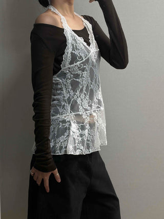 Gothic layered corset strap tulle base top dress