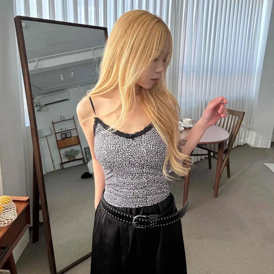 Delicate Fit Leopard Lace Camisole Sleeveless