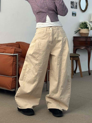 Loose Fit Wide Linen Balloon Pants