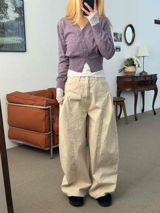 Loose Fit Wide Linen Balloon Pants