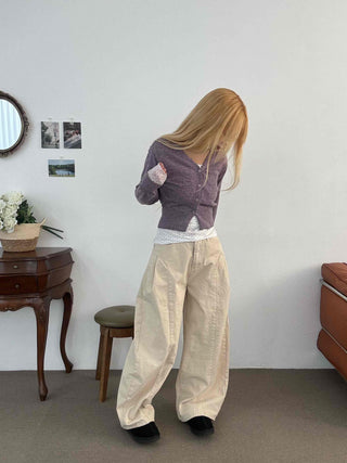 Loose Fit Wide Linen Balloon Pants