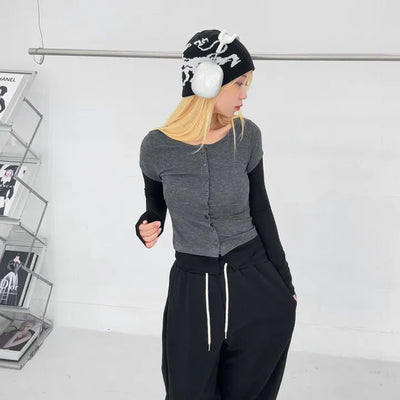 Le Song layered cardigan T-shirt
