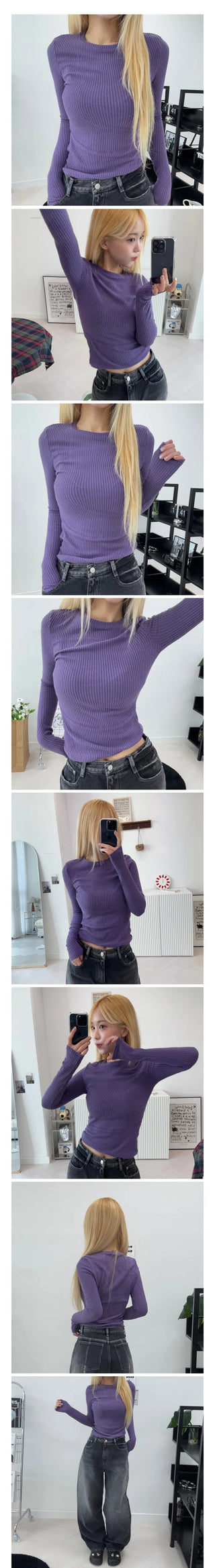 Monde Soft Ribbed Slim T-shirt