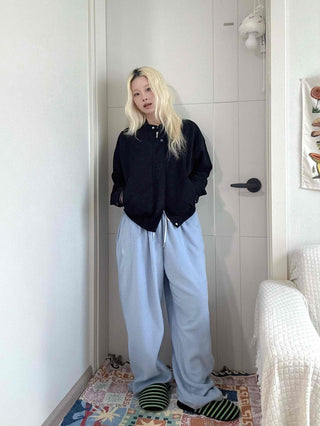 Sleeve String Reversible Cropped Coach Zip-up