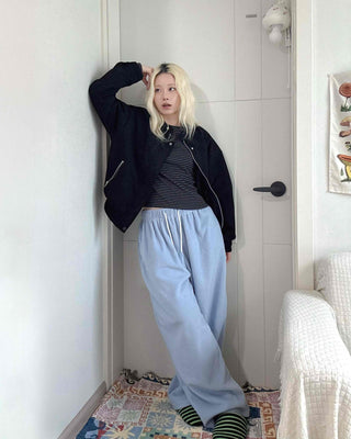 Sleeve String Reversible Cropped Coach Zip-up