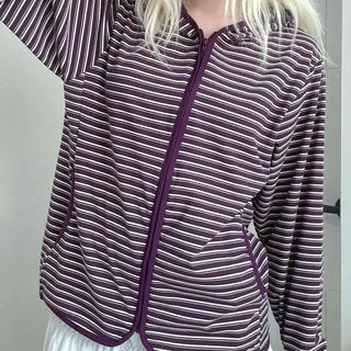 Burgundy Marine Zip-up Hooded Fleece
