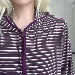 Burgundy Marine Zip-up Hooded Fleece