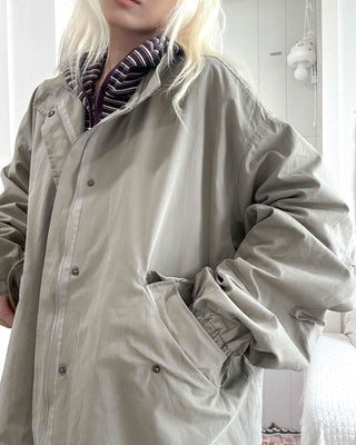 Soft Mood Simple Zip-up Midi Length Field Jacket