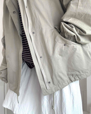 Soft Mood Simple Zip-up Midi Length Field Jacket