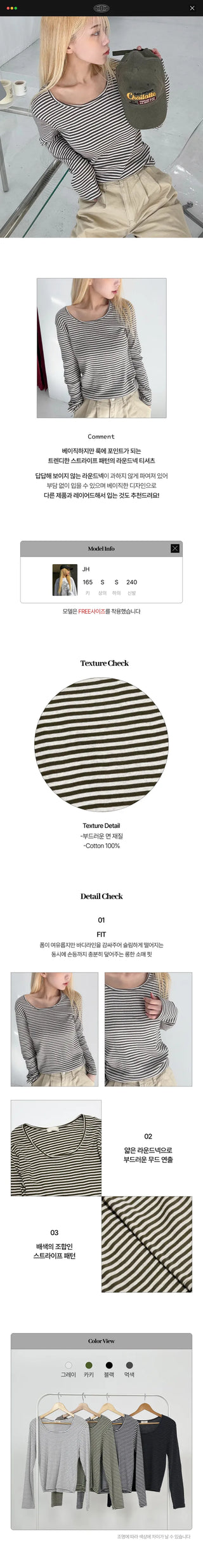 Lewa Striped Loose Fit Long Sleeve